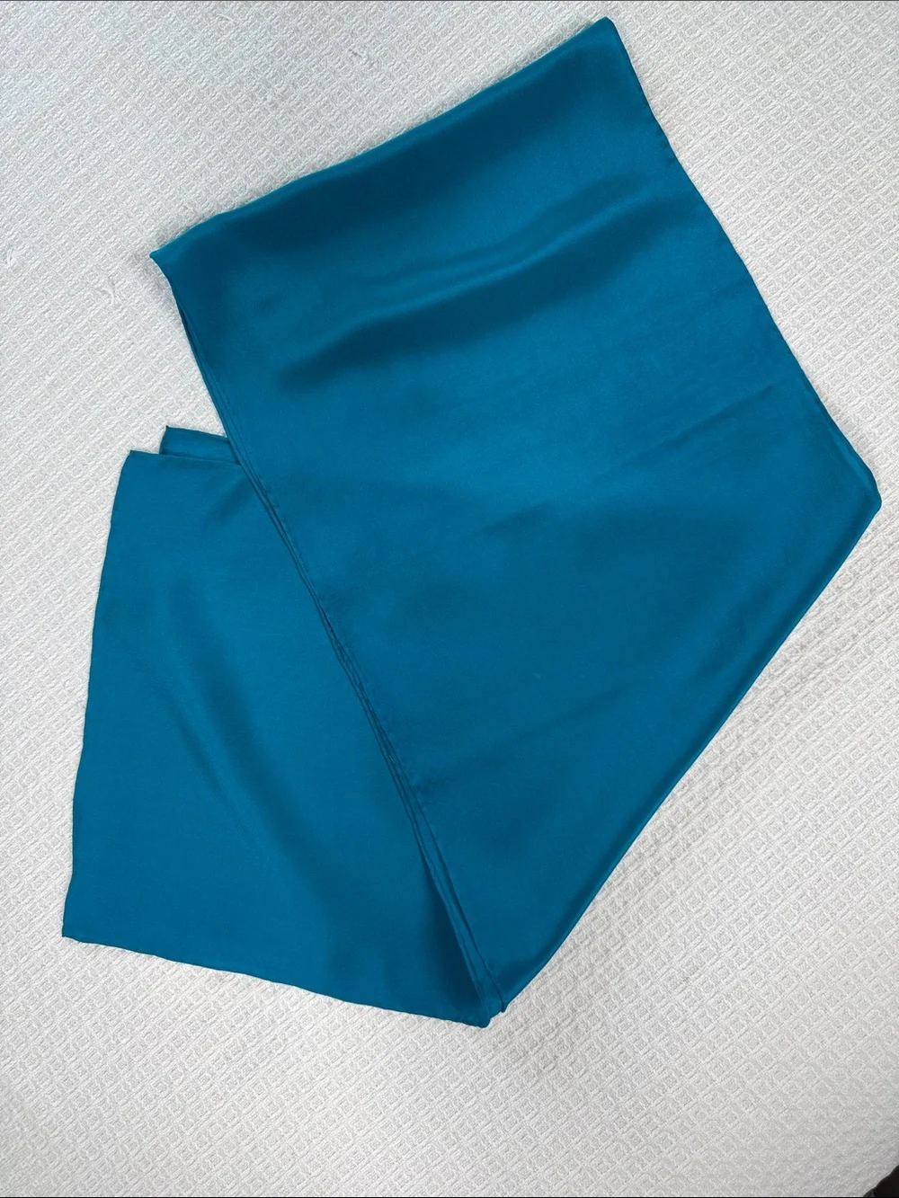Teal silk scarf
